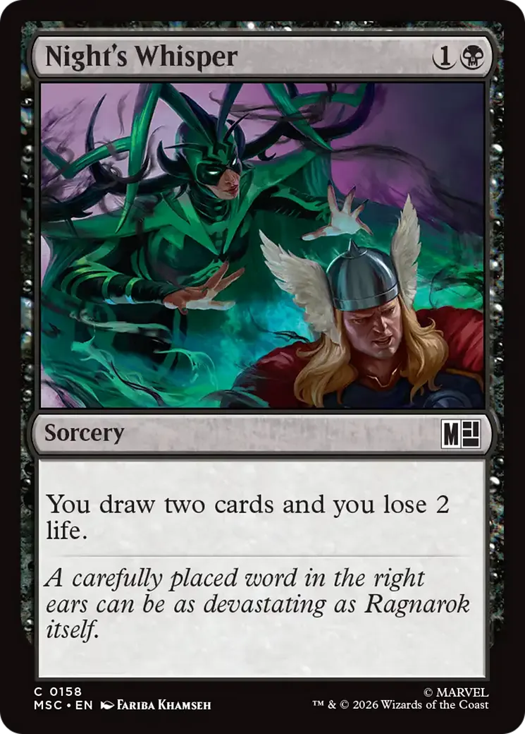 Night's Whisper — Marvel Super Heroes Commander — Magic: The Gathering