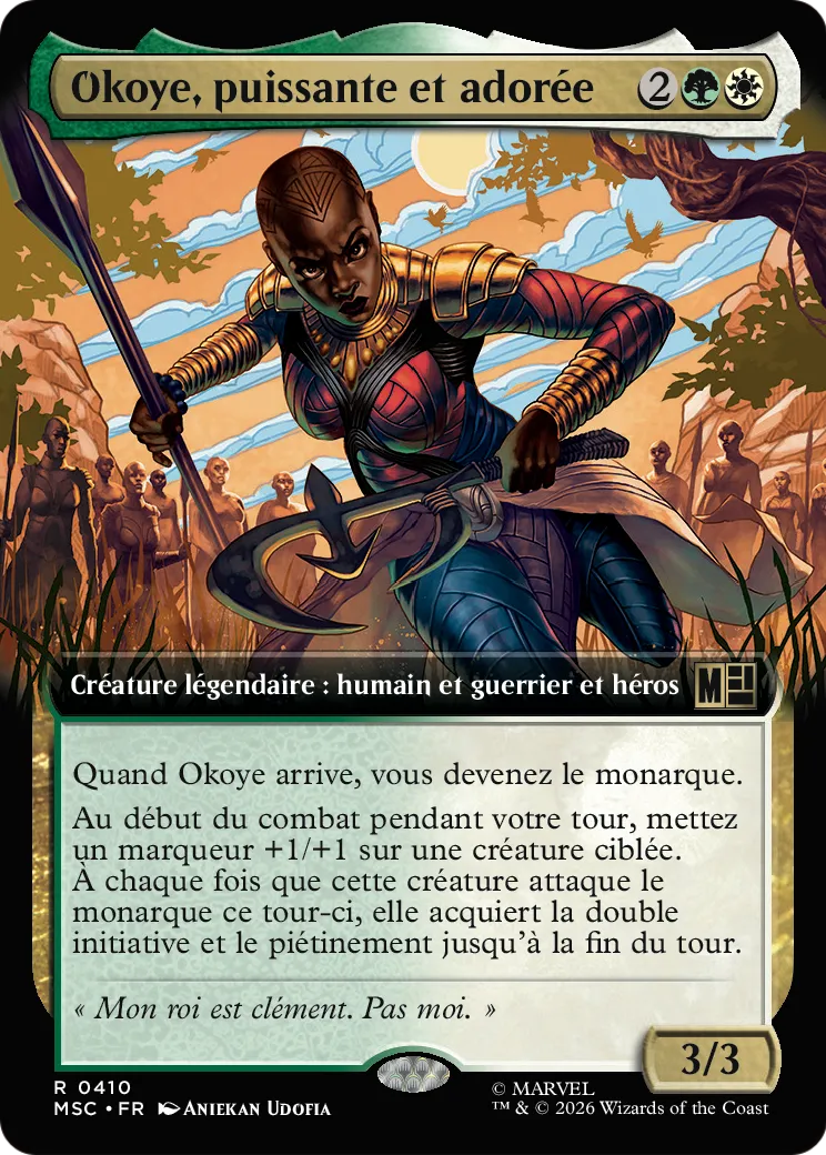 Okoye, puissante et adorée — Marvel Super Heroes Commander — Magic: The Gathering