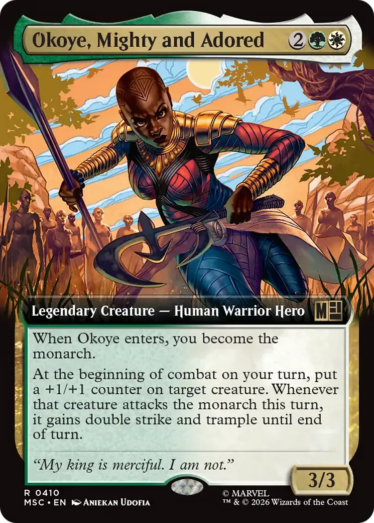 Okoye, Mighty and Adored — Marvel Super Heroes Commander — Magic: The Gathering