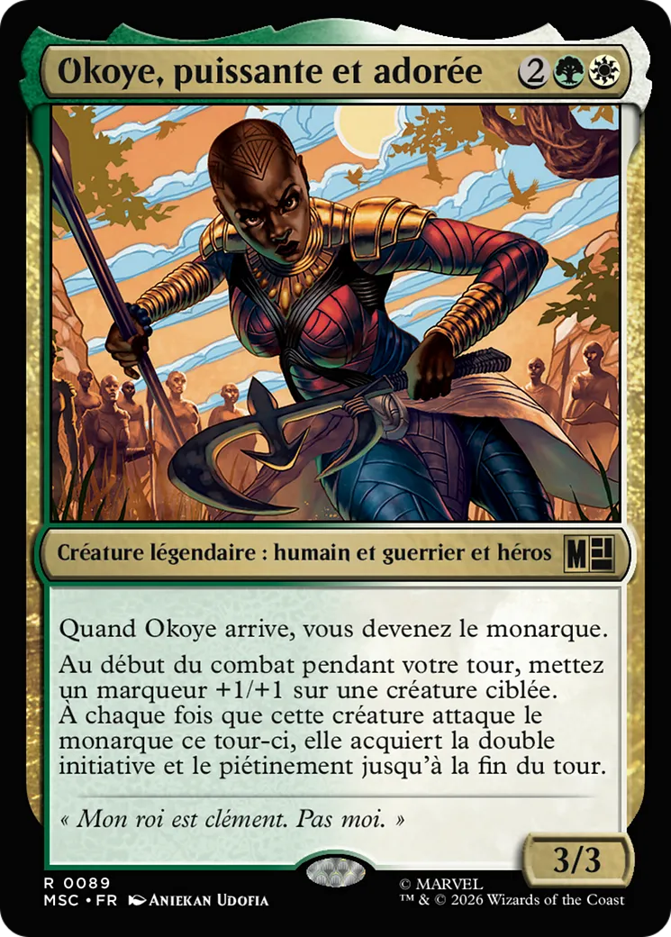Okoye, puissante et adorée — Marvel Super Heroes Commander — Magic: The Gathering