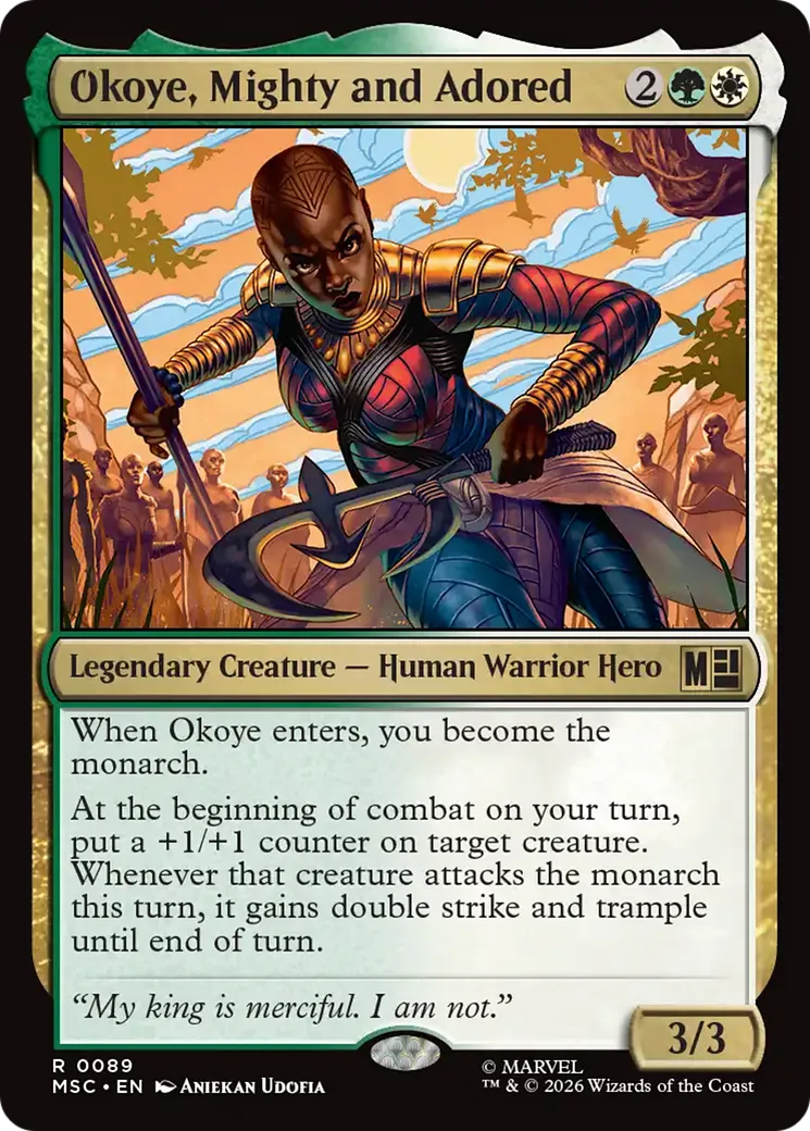 Okoye, puissante et adorée — Marvel Super Heroes Commander — Magic: The Gathering
