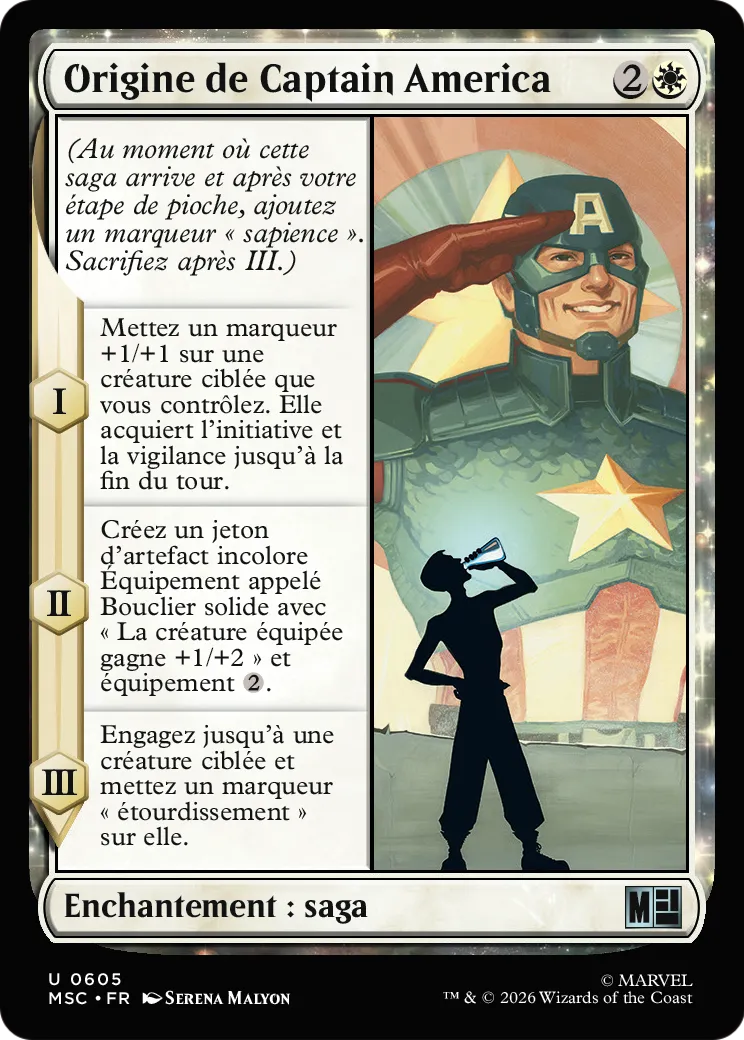 Origine de Captain America — Marvel Super Heroes Commander — Magic: The Gathering