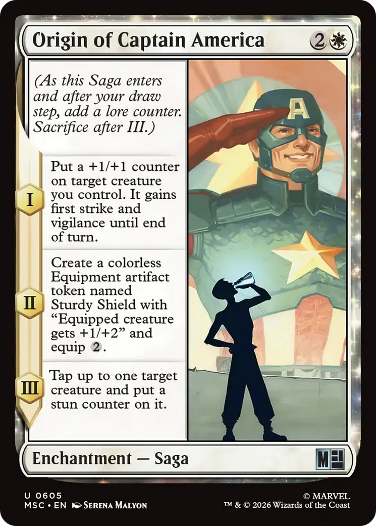 Origine de Captain America — Marvel Super Heroes Commander — Magic: The Gathering