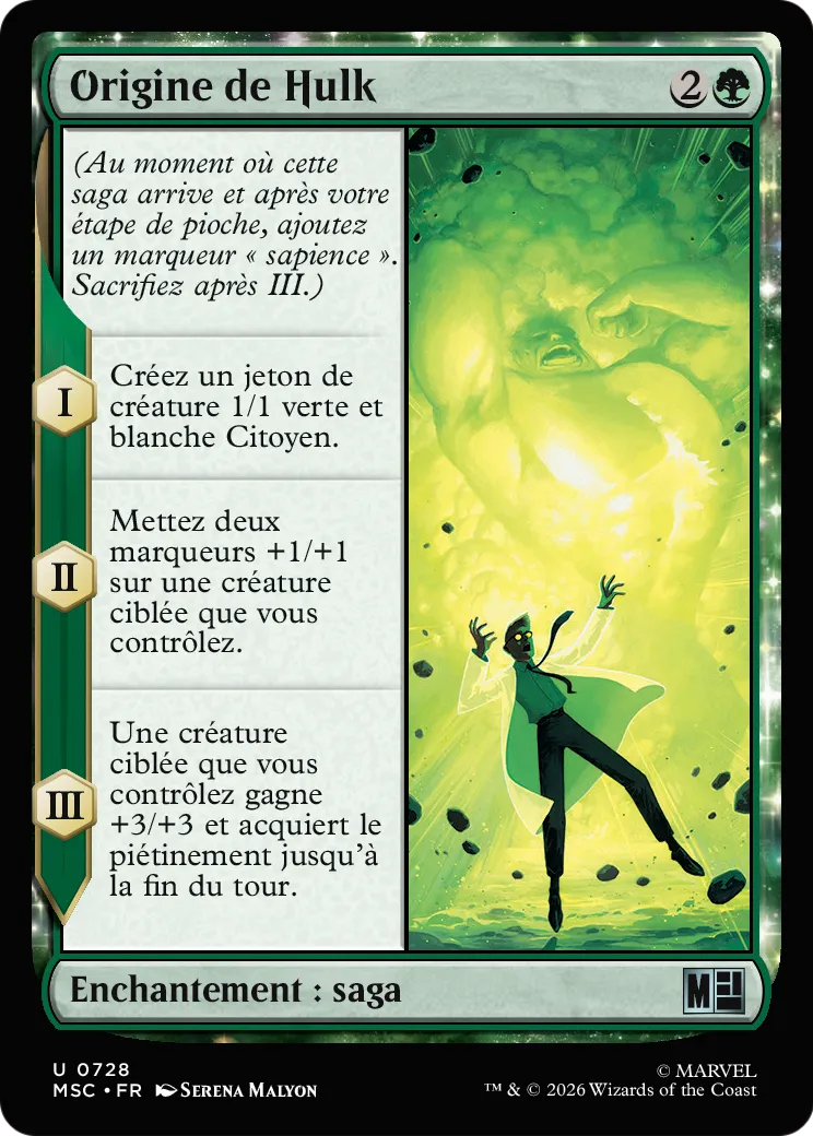 Origine de Hulk — Marvel Super Heroes Commander — Magic: The Gathering