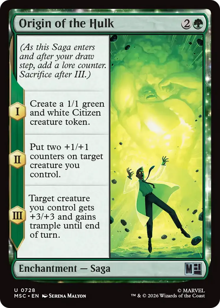 Origine de Hulk — Marvel Super Heroes Commander — Magic: The Gathering