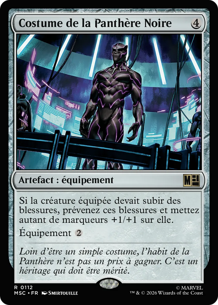 Costume de la Panthère Noire — Marvel Super Heroes Commander — Magic: The Gathering