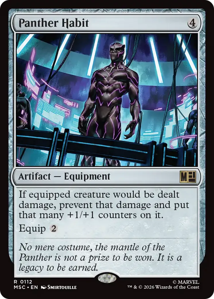 Costume de la Panthère Noire — Marvel Super Heroes Commander — Magic: The Gathering