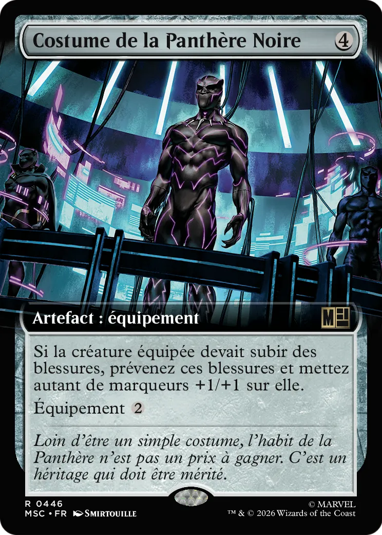 Costume de la Panthère Noire — Marvel Super Heroes Commander — Magic: The Gathering