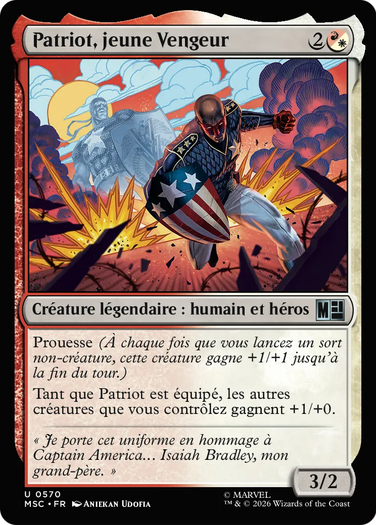 Patriot, jeune Vengeur — Marvel Super Heroes Commander — Magic: The Gathering