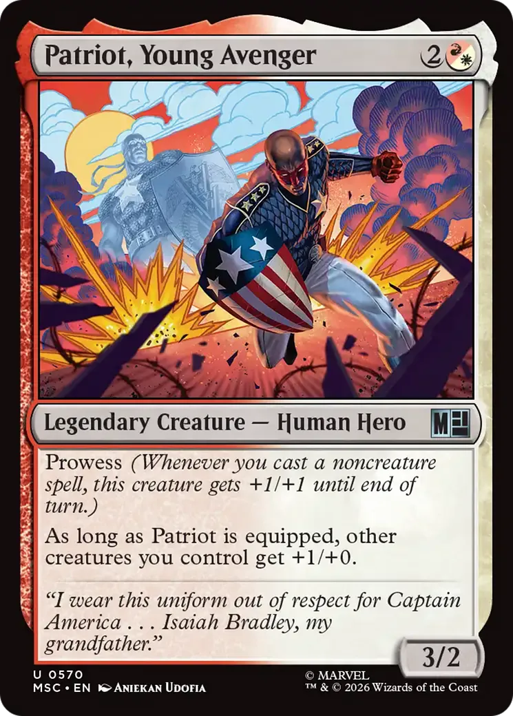 Patriot, jeune Vengeur — Marvel Super Heroes Commander — Magic: The Gathering