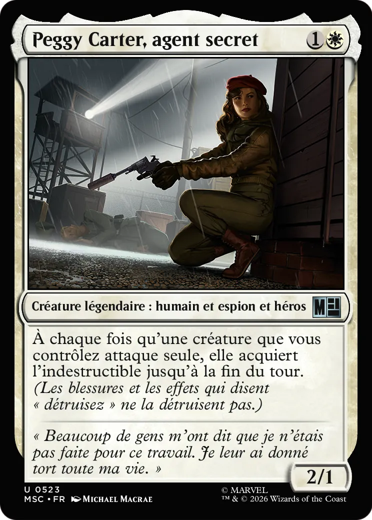 Peggy Carter, agent secret — Marvel Super Heroes Commander — Magic: The Gathering