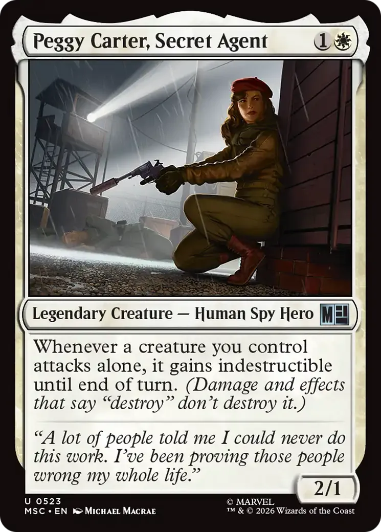Peggy Carter, agent secret — Marvel Super Heroes Commander — Magic: The Gathering