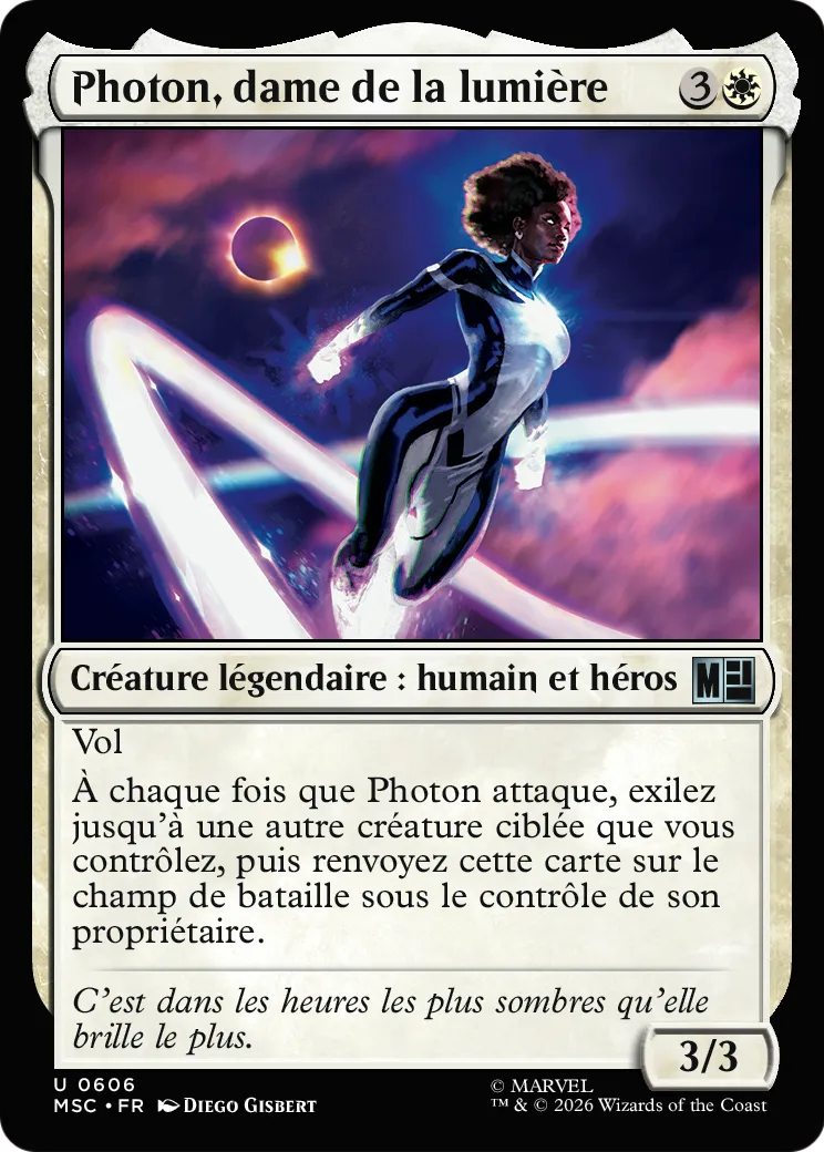 Photon, dame de la lumière — Marvel Super Heroes Commander — Magic: The Gathering