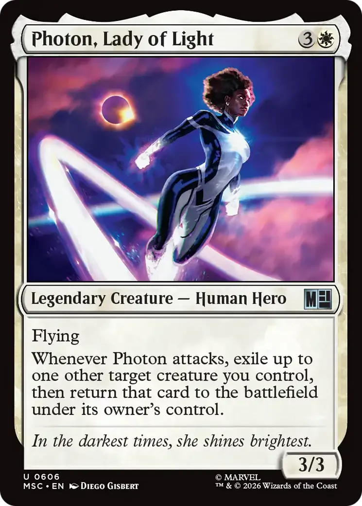 Photon, Lady of Light — Marvel Super Heroes Commander — Magic: The Gathering