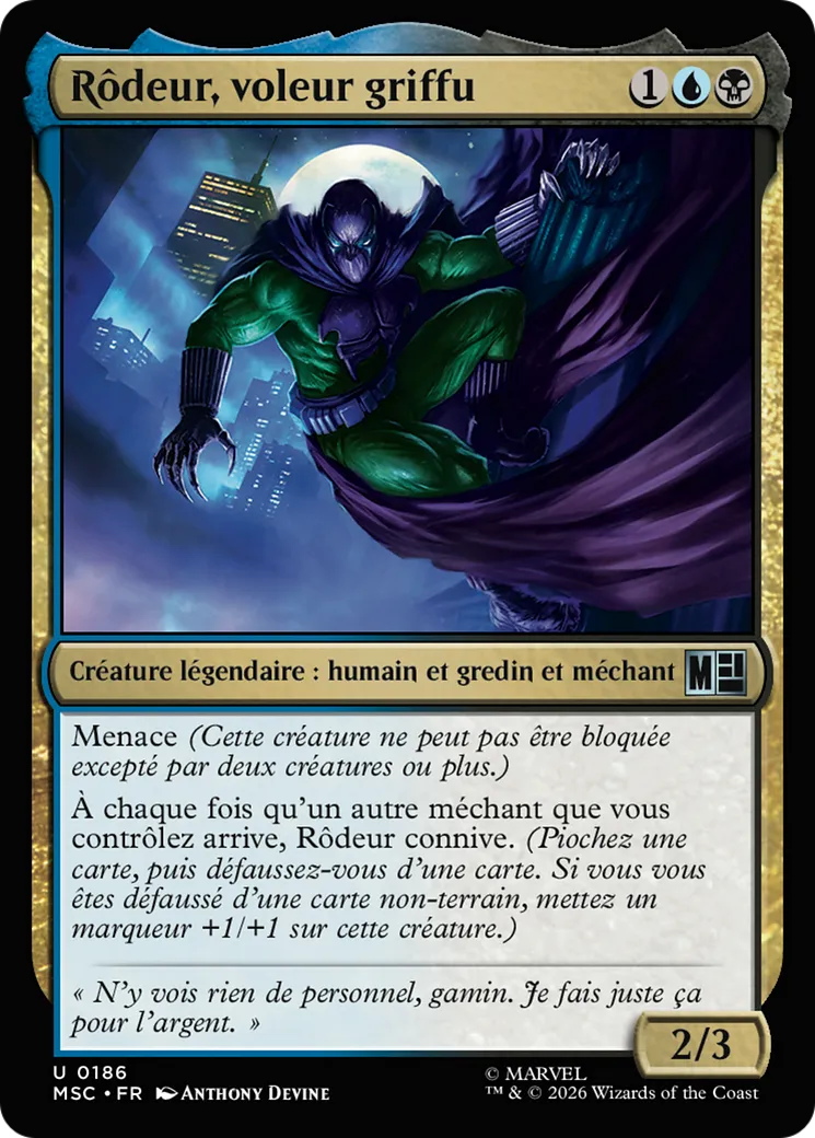 Rôdeur, voleur griffu — Marvel Super Heroes Commander — Magic: The Gathering
