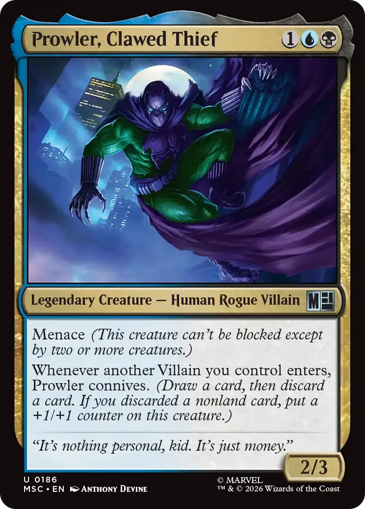 Rôdeur, voleur griffu — Marvel Super Heroes Commander — Magic: The Gathering