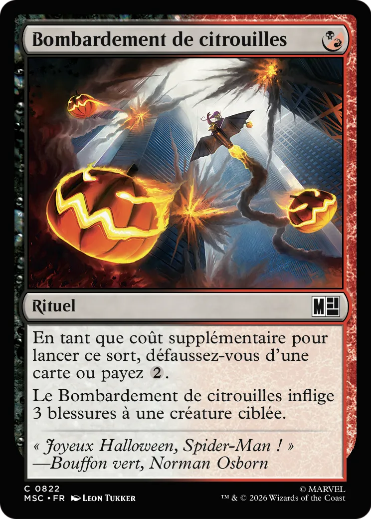 Bombardement de citrouilles — Marvel Super Heroes Commander — Magic: The Gathering
