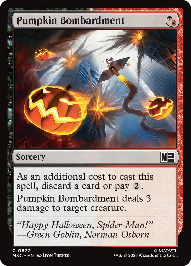 Bombardement de citrouilles — Marvel Super Heroes Commander — Magic: The Gathering