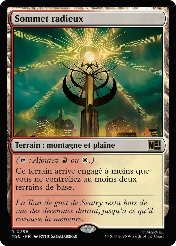 Sommet radieux — Marvel Super Heroes Commander — Magic: The Gathering
