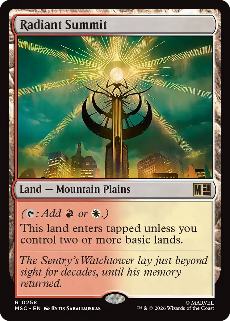 Sommet radieux — Marvel Super Heroes Commander — Magic: The Gathering