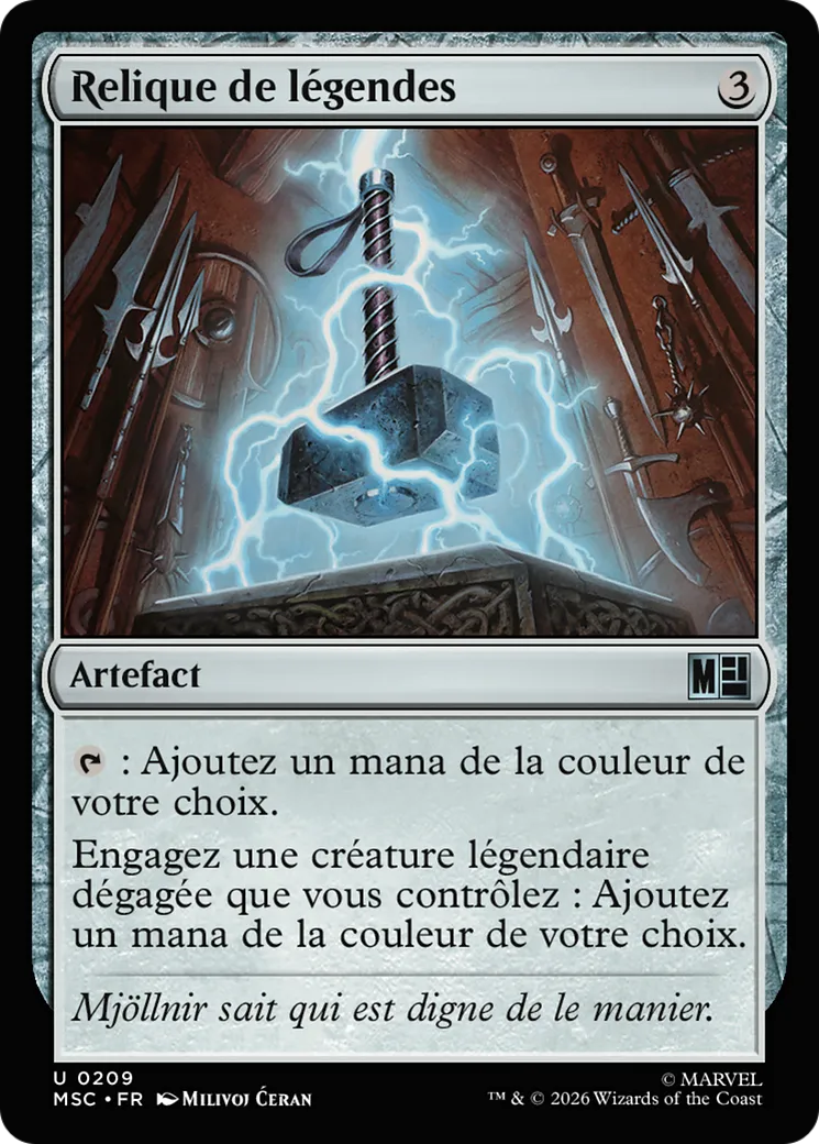 Relique de légendes — Marvel Super Heroes Commander — Magic: The Gathering