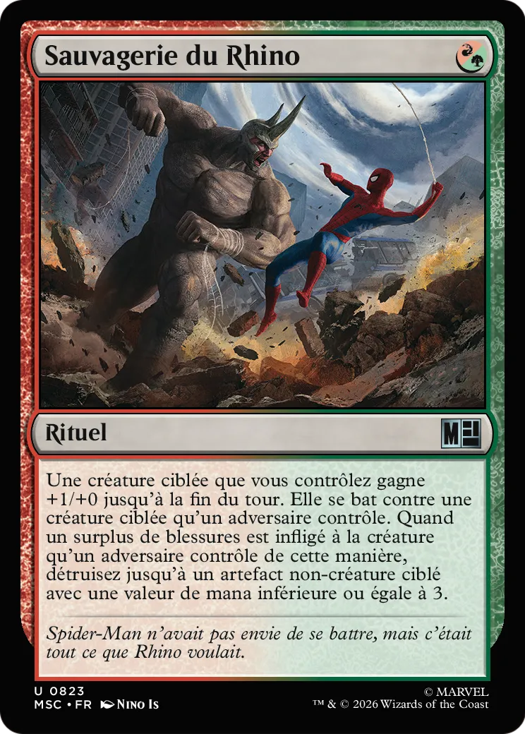 Sauvagerie du Rhino — Marvel Super Heroes Commander — Magic: The Gathering