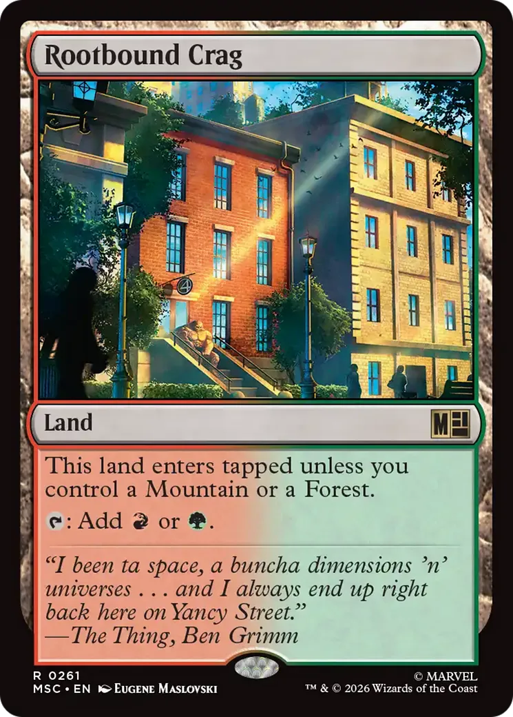 Rootbound Crag — Marvel Super Heroes Commander — Magic: The Gathering