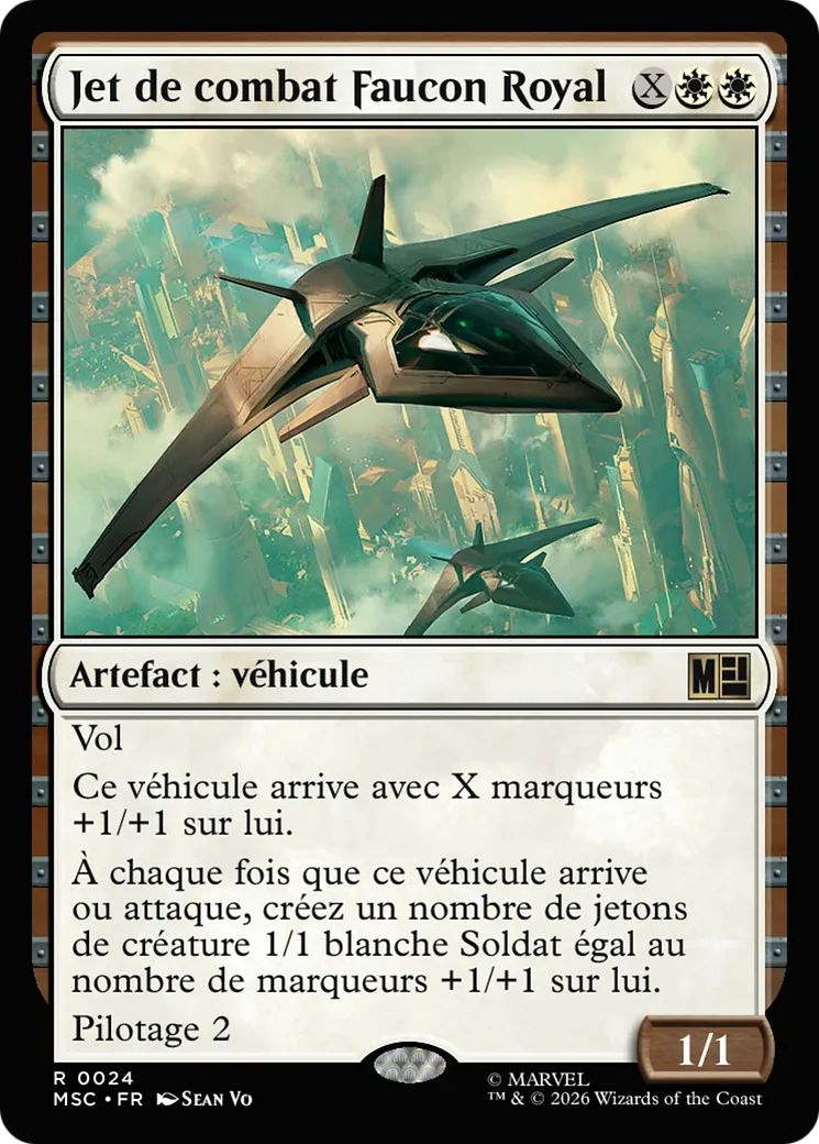 Jet de combat Faucon Royal — Marvel Super Heroes Commander — Magic: The Gathering