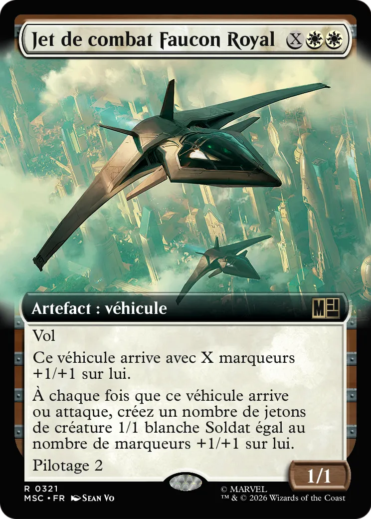 Jet de combat Faucon Royal — Marvel Super Heroes Commander — Magic: The Gathering