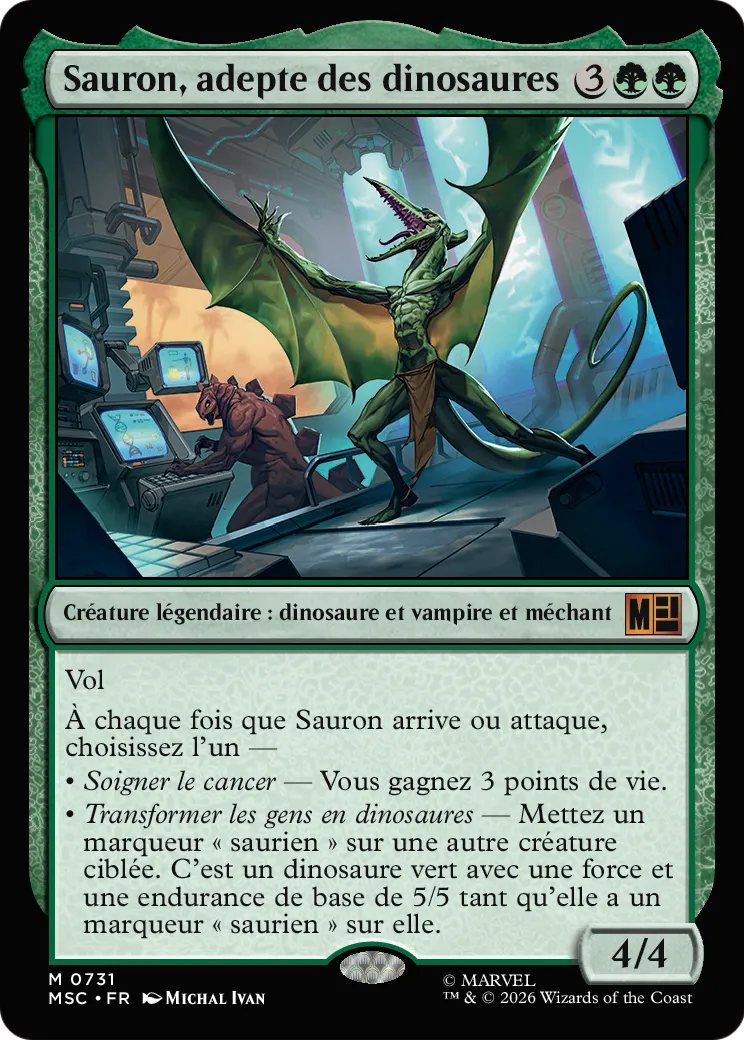 Sauron, adepte des dinosaures — Marvel Super Heroes Commander — Magic: The Gathering