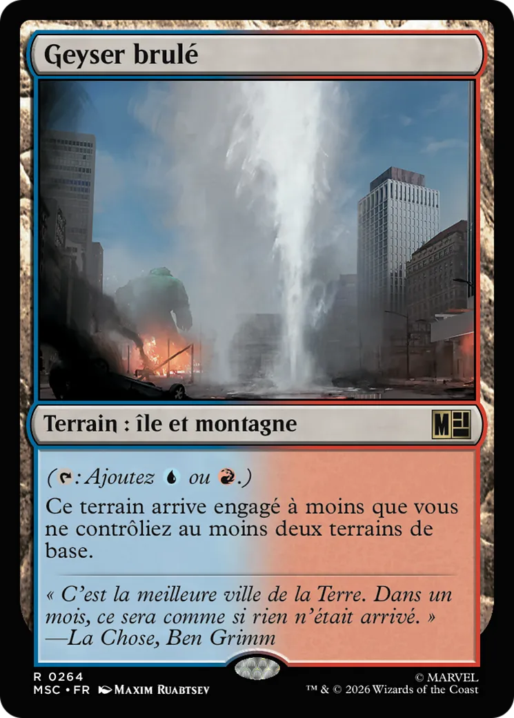 Geyser calciné — Marvel Super Heroes Commander — Magic: The Gathering