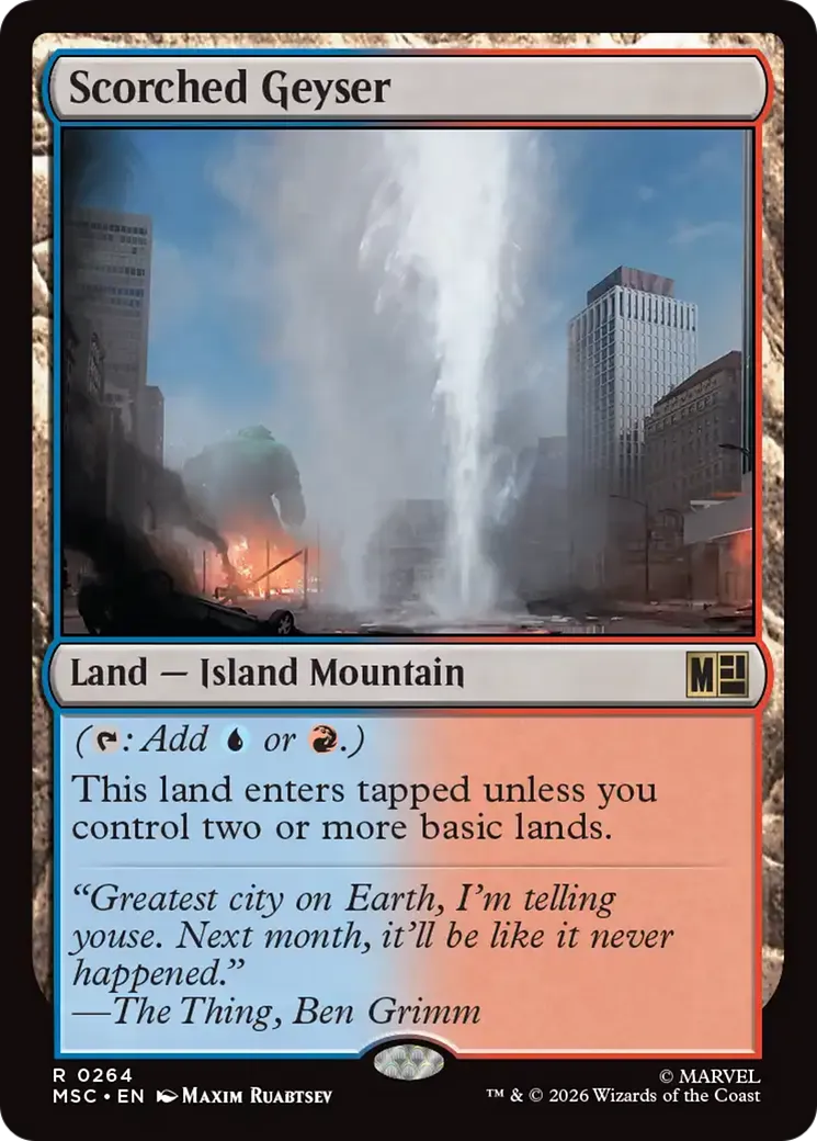 Scorched Geyser — Marvel Super Heroes Commander — Magic: The Gathering