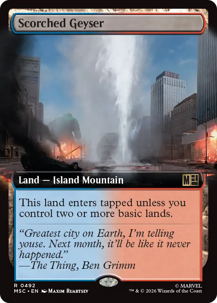 Scorched Geyser — Marvel Super Heroes Commander — Magic: The Gathering