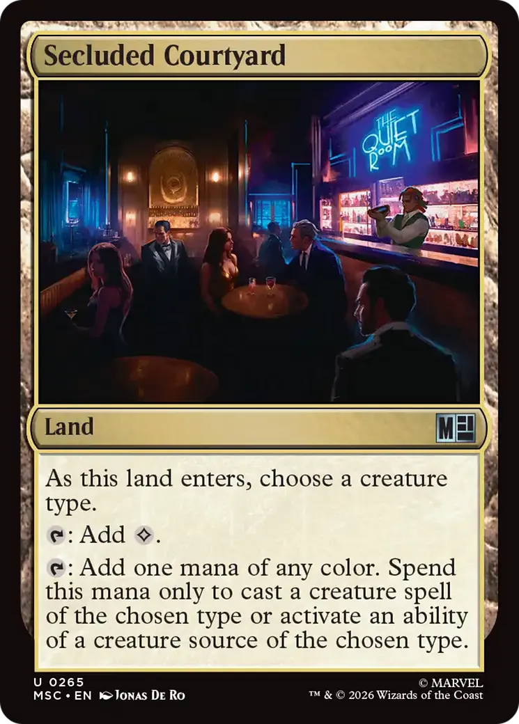 Secluded Courtyard — Marvel Super Heroes Commander — Magic: The Gathering