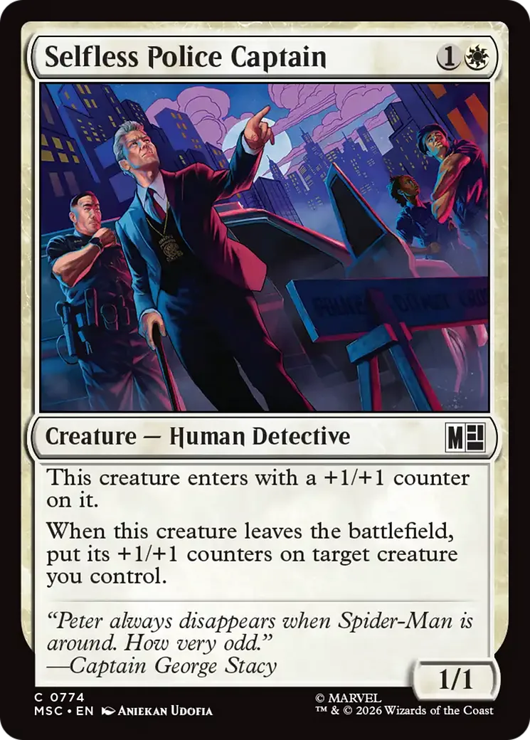 Selfless Police Captain — Marvel Super Heroes Commander — Magic: The Gathering