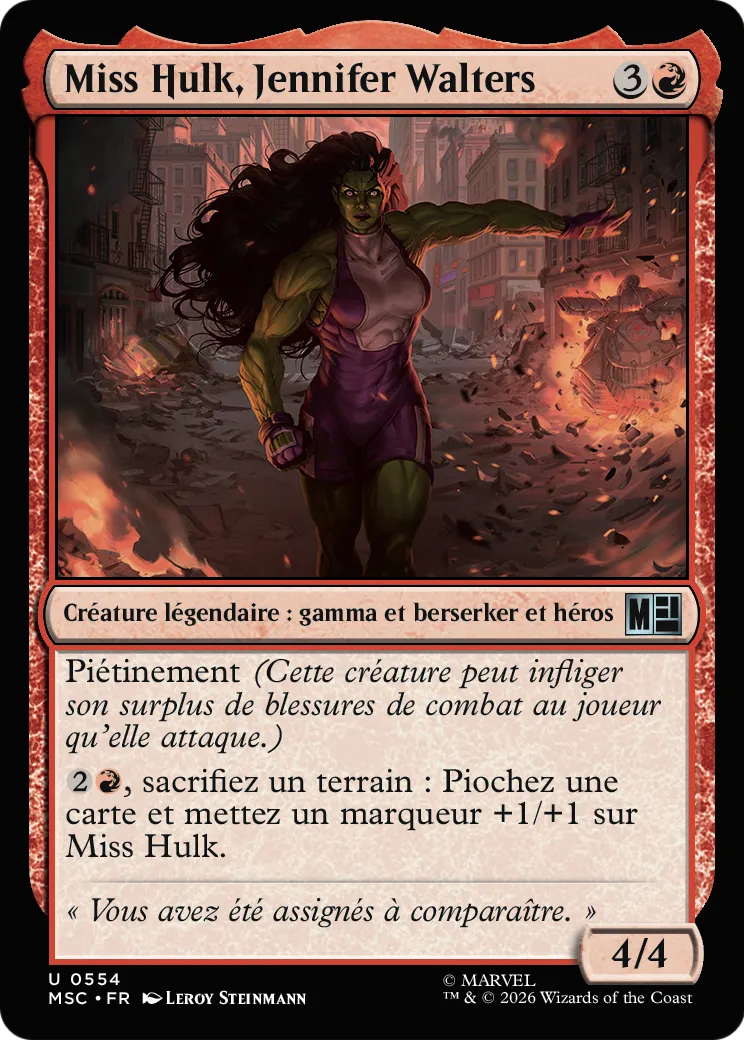 Miss Hulk, Jennifer Walters — Marvel Super Heroes Commander — Magic: The Gathering