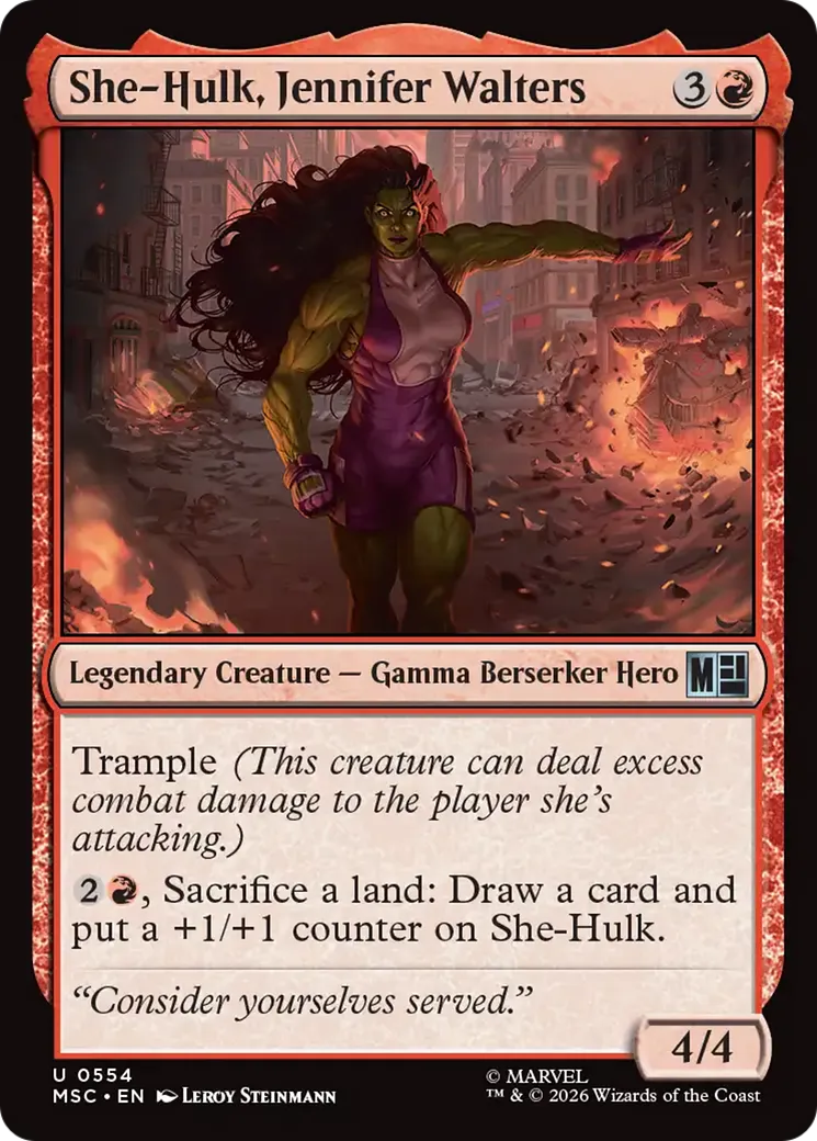 She-Hulk, Jennifer Walters — Marvel Super Heroes Commander — Magic: The Gathering