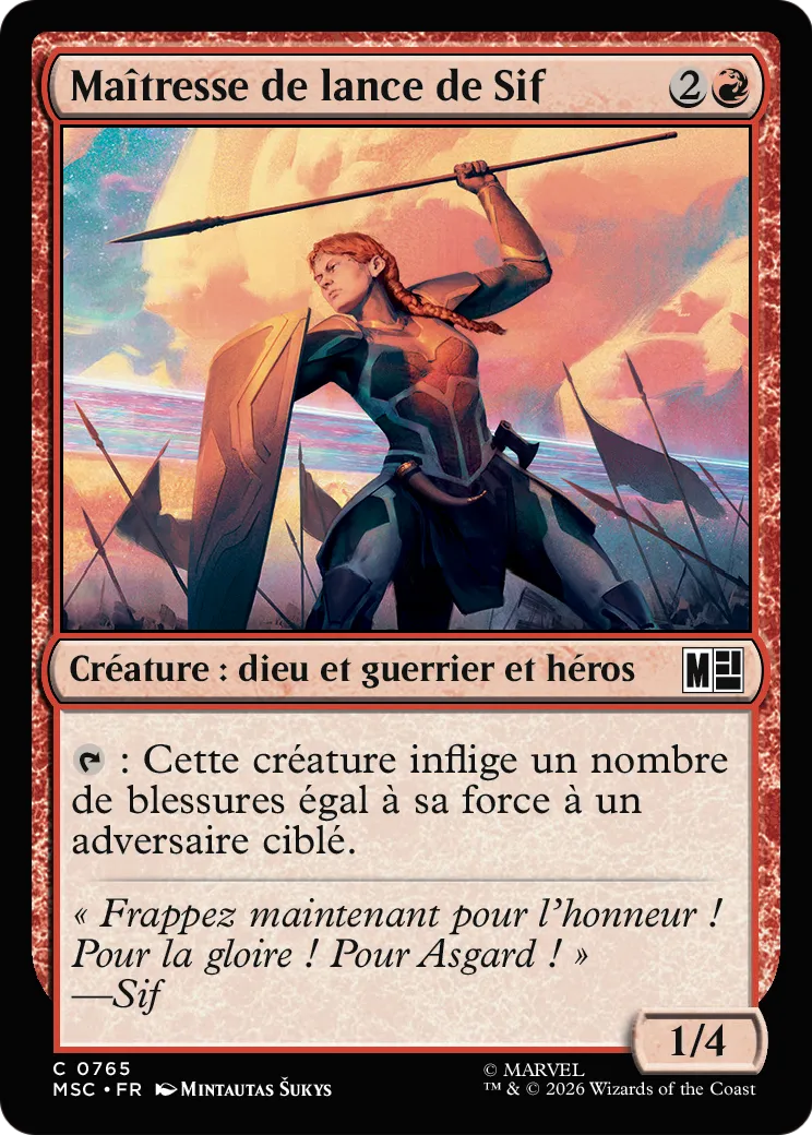 Maîtresse de lance de Sif — Marvel Super Heroes Commander — Magic: The Gathering