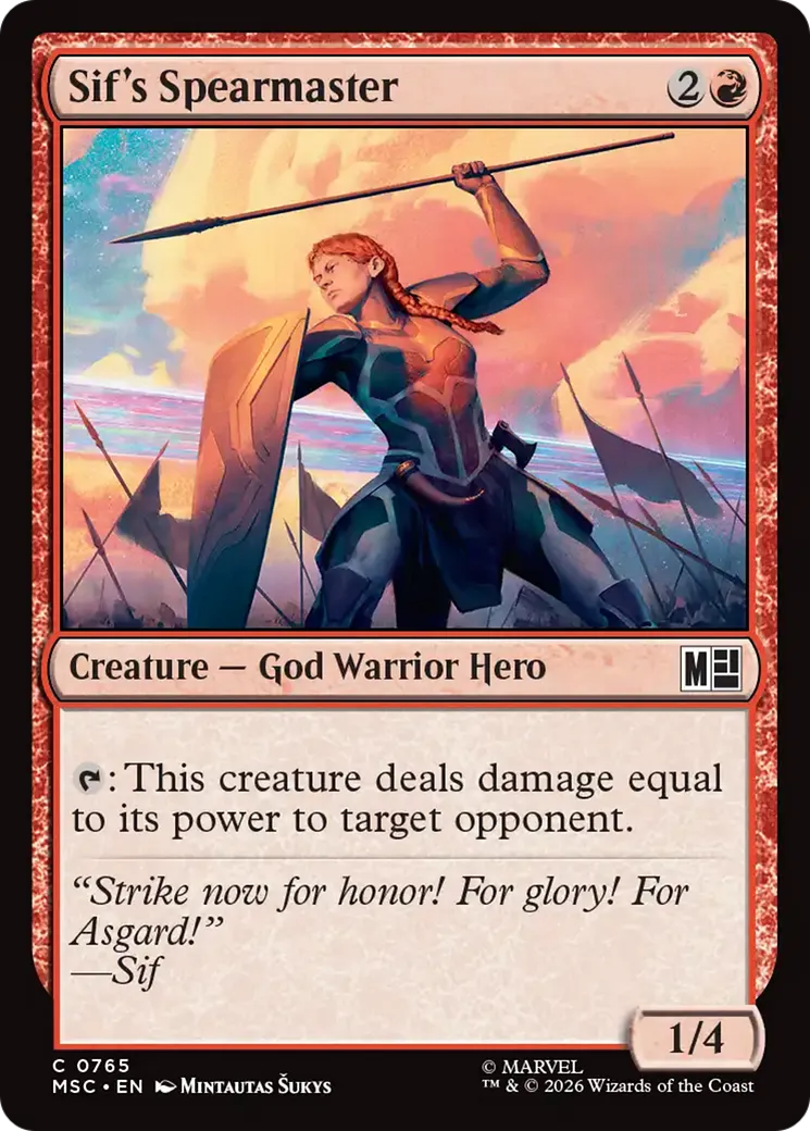 Maîtresse de lance de Sif — Marvel Super Heroes Commander — Magic: The Gathering