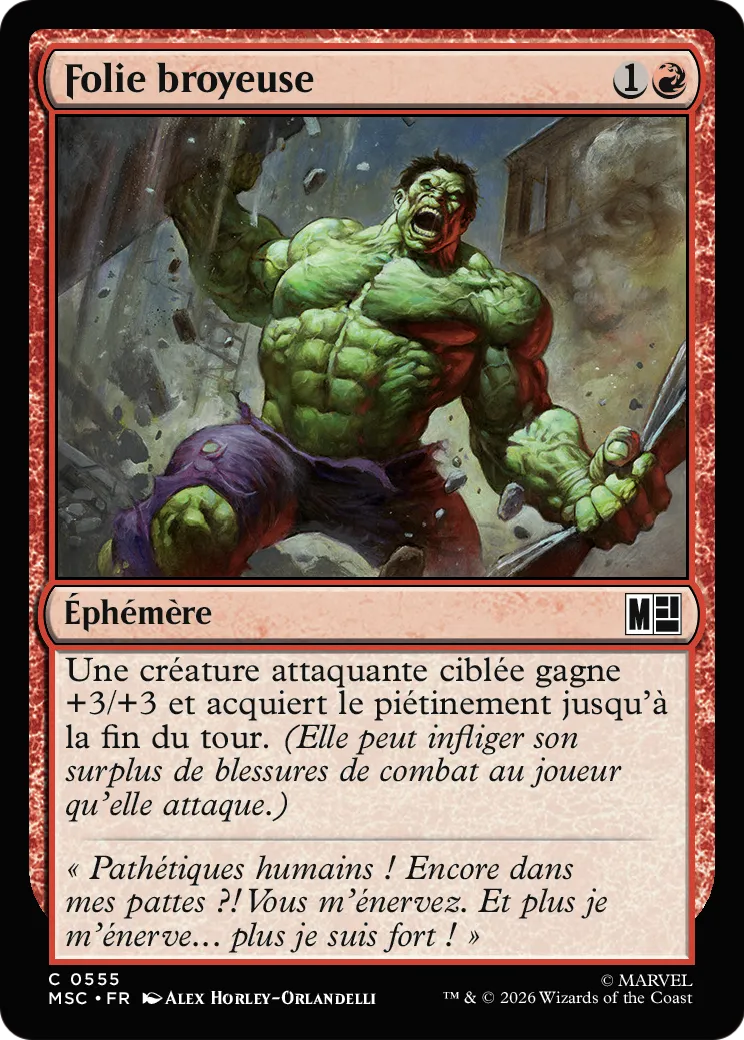Folie broyeuse — Marvel Super Heroes Commander — Magic: The Gathering