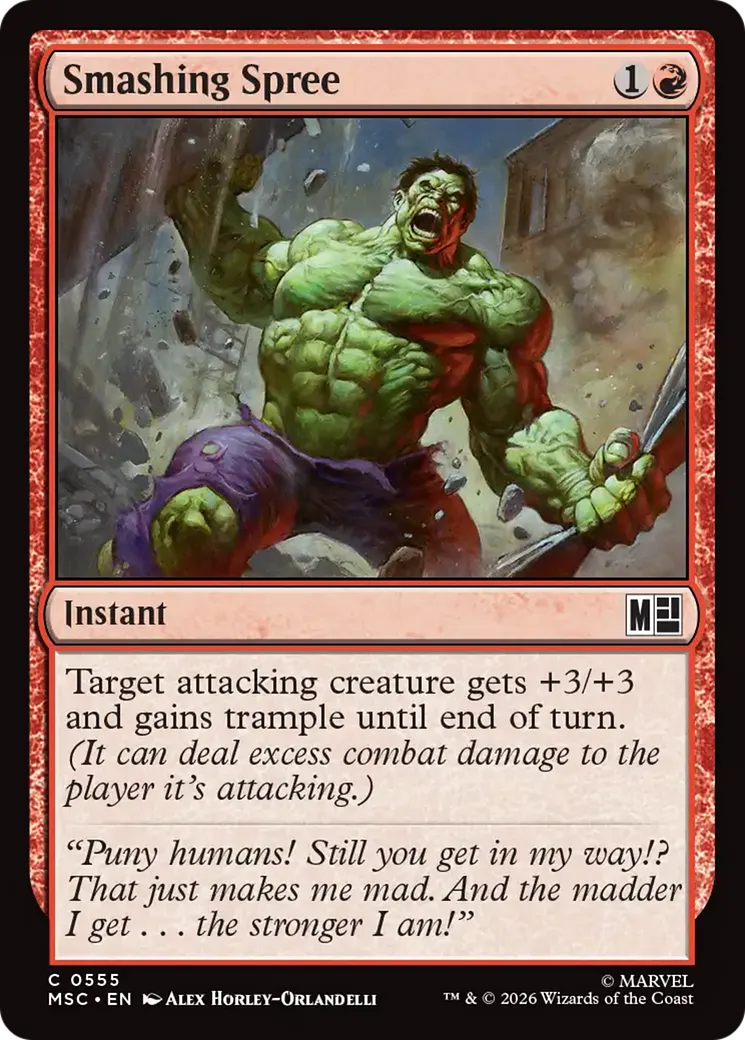 Smashing Spree — Marvel Super Heroes Commander — Magic: The Gathering