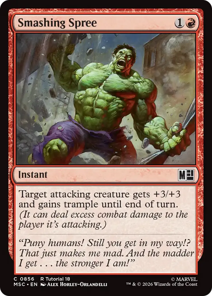 Smashing Spree — Marvel Super Heroes Commander — Magic: The Gathering