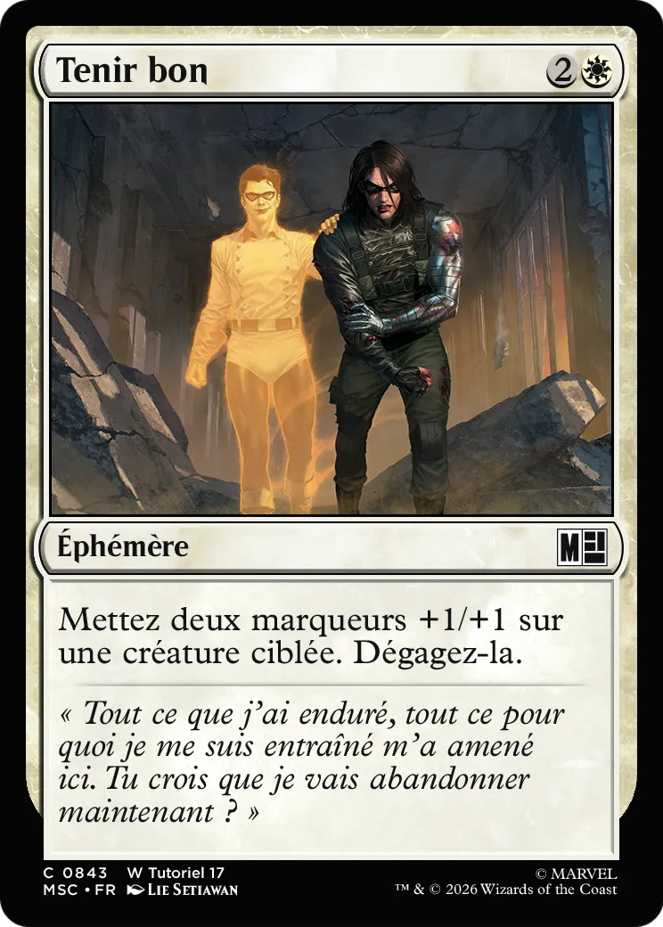 Tenir bon — Marvel Super Heroes Commander — Magic: The Gathering