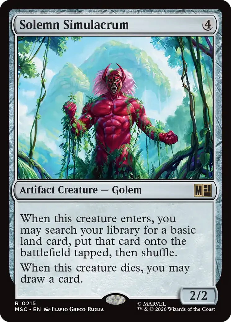Solemn Simulacrum — Marvel Super Heroes Commander — Magic: The Gathering