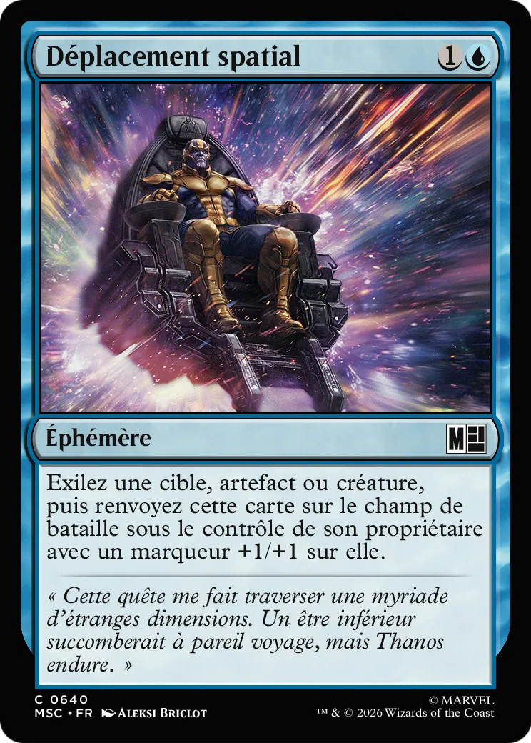 Déplacement spatial — Marvel Super Heroes Commander — Magic: The Gathering