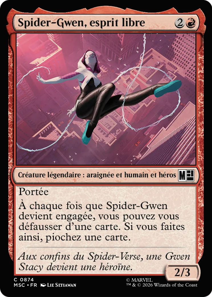 Spider-Gwen, esprit libre — Marvel Super Heroes Commander — Magic: The Gathering