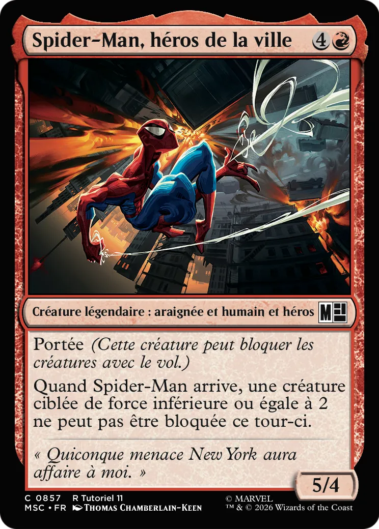 Spider-Man, héros de la ville — Marvel Super Heroes Commander — Magic: The Gathering