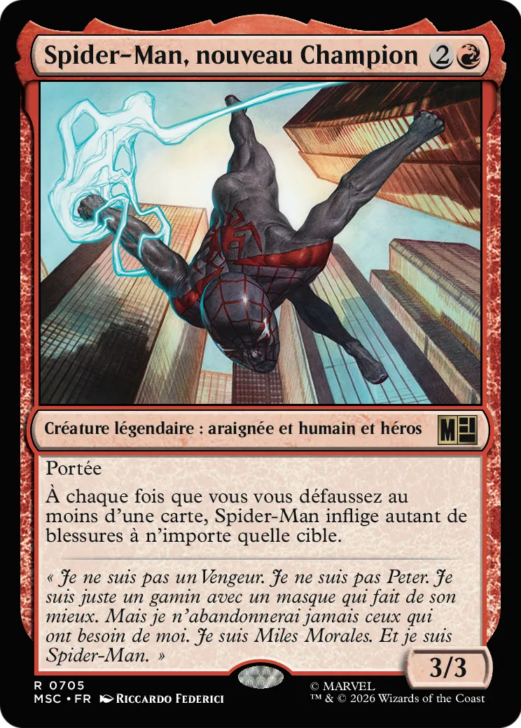 Spider-Man, nouveau Champion — Marvel Super Heroes Commander — Magic: The Gathering