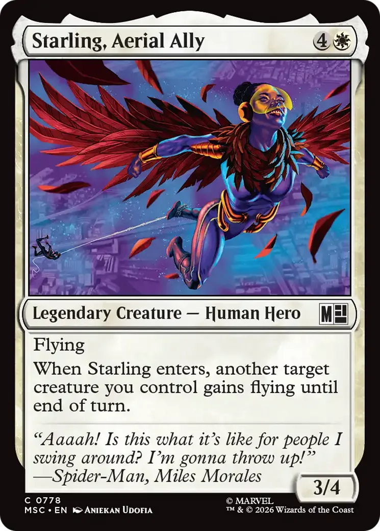 Starling, Aerial Ally — Marvel Super Heroes Commander — Magic: The Gathering