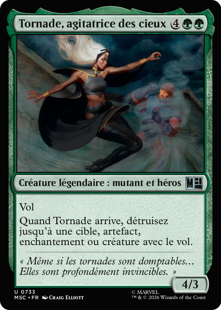 Tornade, agitatrice des cieux — Marvel Super Heroes Commander — Magic: The Gathering